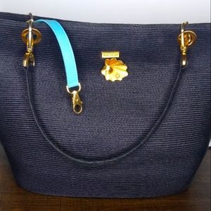 Eric Javits Squishee Black Shoulder Bag